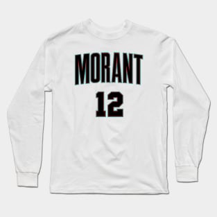 Ja Morant #12 Grizzlies black Long Sleeve T-Shirt